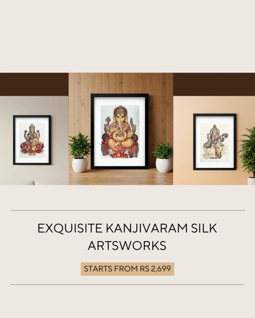 Elegant Silk Lord Ganesha Wall Art for Your Home