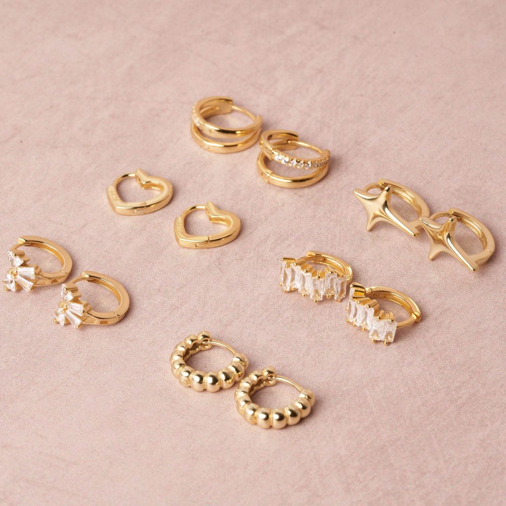 Timeless sparkle: refined circular studs for everyday wear