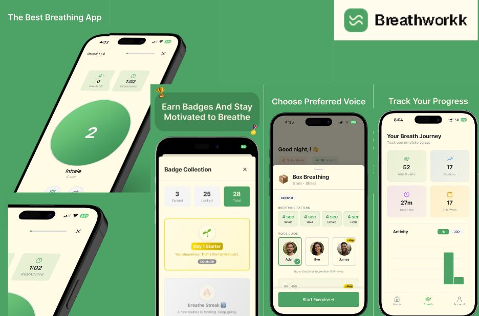 Discover the Best Breath Work App for Stress Relief, Sleep Improvement, and Focus Boosting Discover the Best Breath Work App for Stress Relief, Sleep Improvement, and Focus Boosting