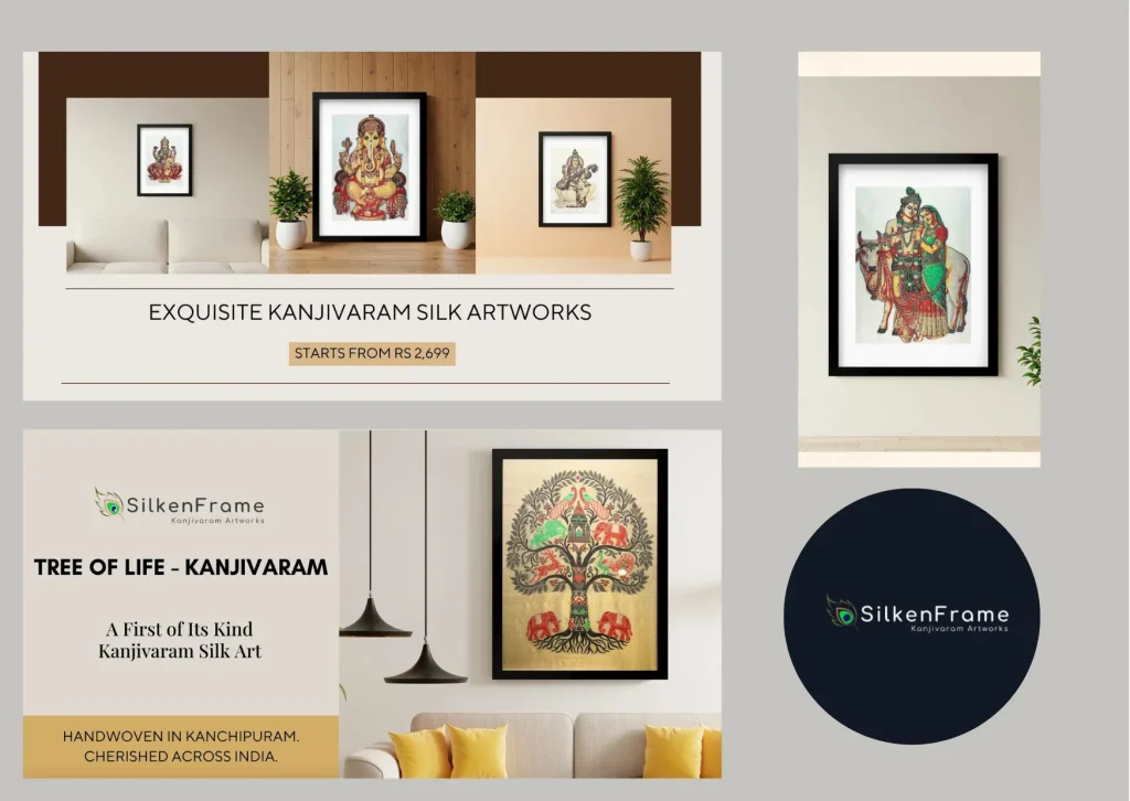 Order Peacock Feather Silk Wall Art for Stunning Home Decor at Silkenframe.com