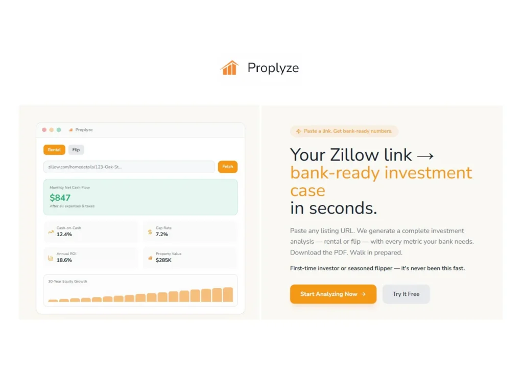 ROI Calculator Real Estate – Maximize Your Property Investment Returns with Proplyze.com