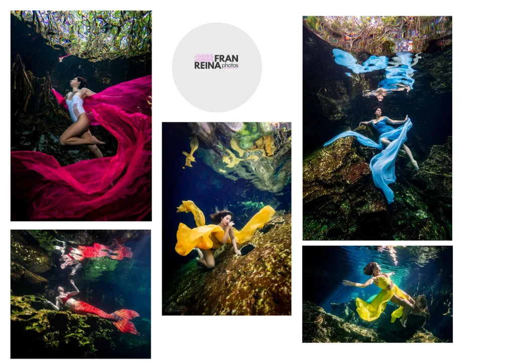 Stunning Underwater Photoshoot In Tulum for Magical Cinematic Portraits