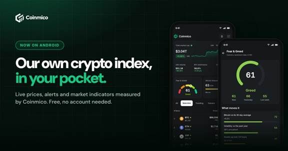 Coinmico Launches Android App With Price Alerts and Market Indicators From Its Own Crypto Index Coinmico Launches Android App With Price Alerts and Market Indicators From Its Own Crypto Index
